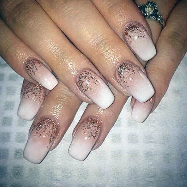 White Ombre Nail Ideas For Women