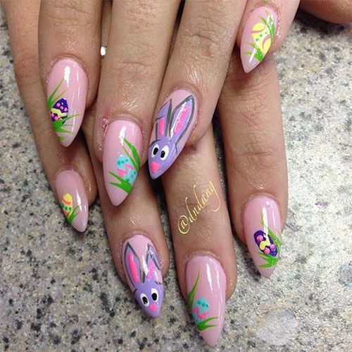 2019 Beautiful and Colorful Easter Nail Art Designs