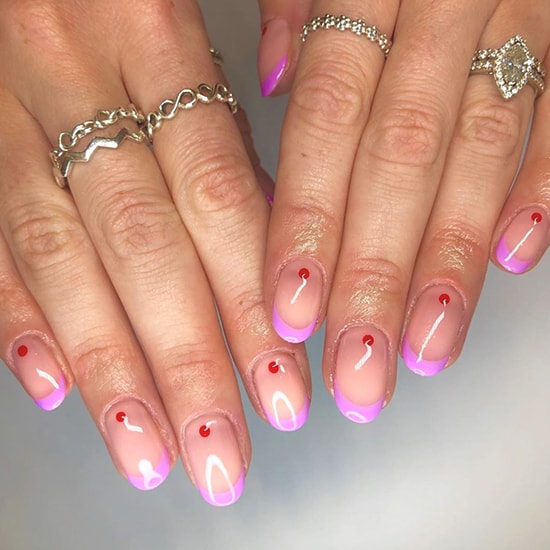 54 The Brightest Spring 2020 Nail Developments That Are SO Well-liked Proper Now 32 minimal red dots nail art idea spring nails