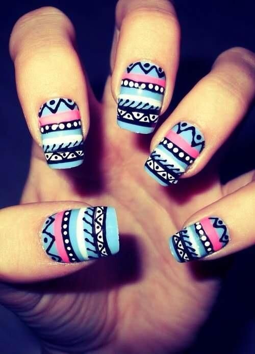 tribal nail art