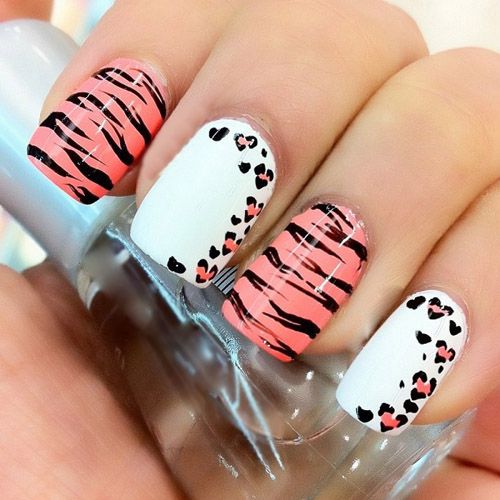 zebra nail art