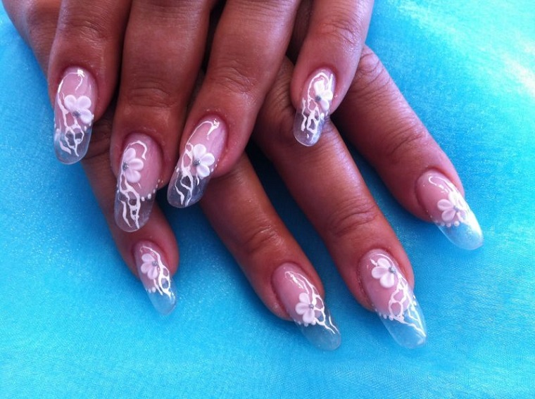 nail art gel-decorations-white