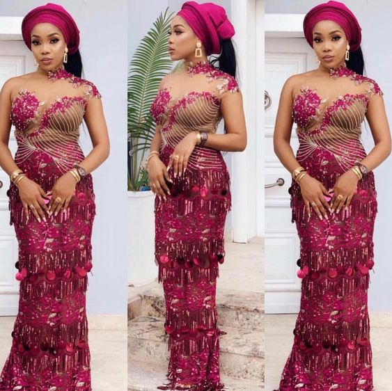 2019 Absolutely Beautiful Asoebi Long Gown Styles