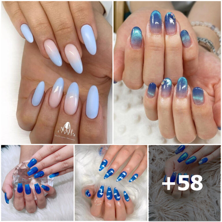 Top 58 Best Clear Blue Nails For Women – Transparent Fingernail Design Ideas