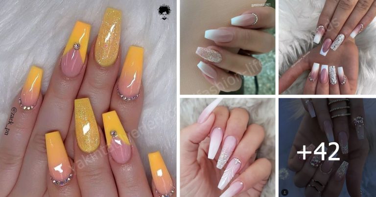 Step up your Nail Game with These 42+ Elegant French Tip Coffin Nails Designs