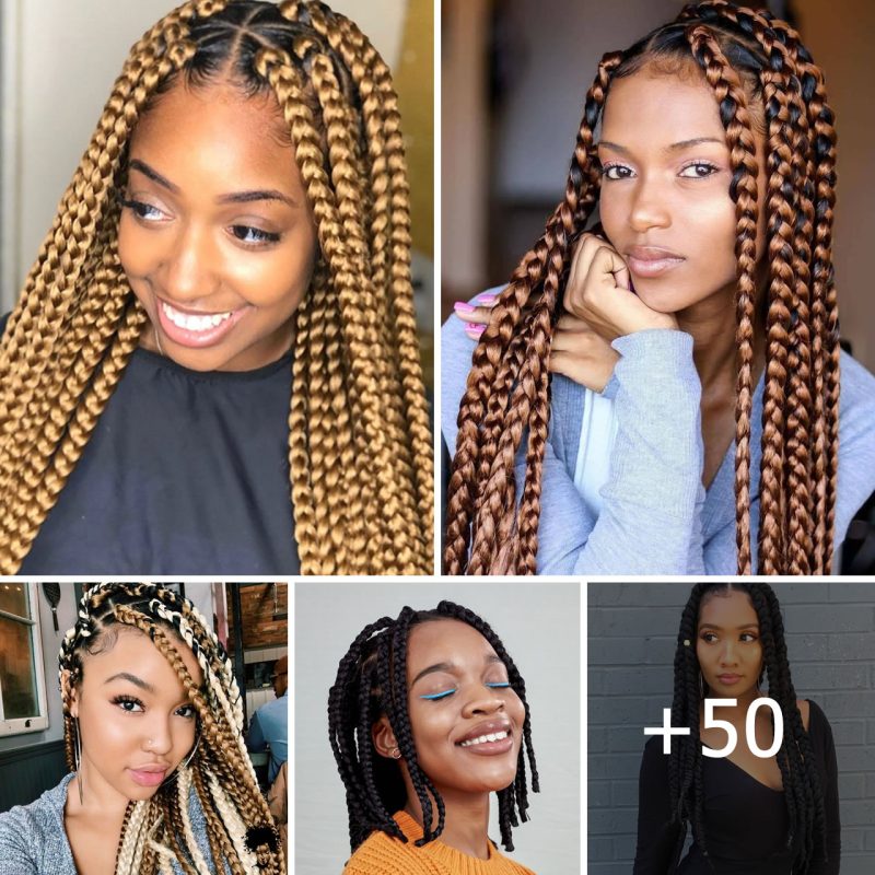 50 Beautiful Jumbo Box Braids Ideas For 2024