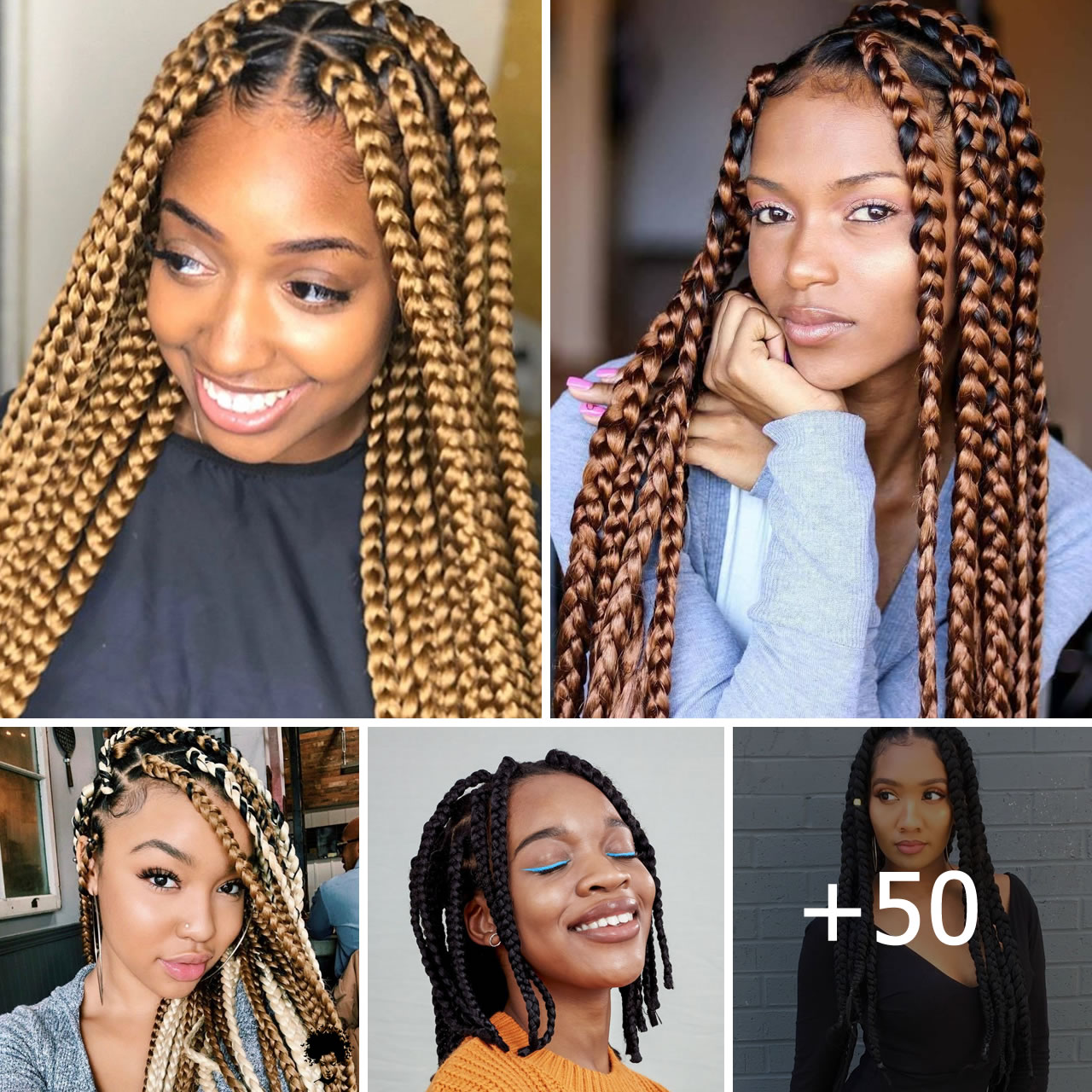 50 Beautiful Jumbo Box Braids Ideas For 2024