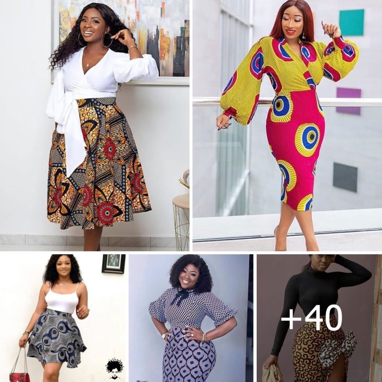 40 Ankara High Waist Skirt Styles for stylish ladies 2023-2024