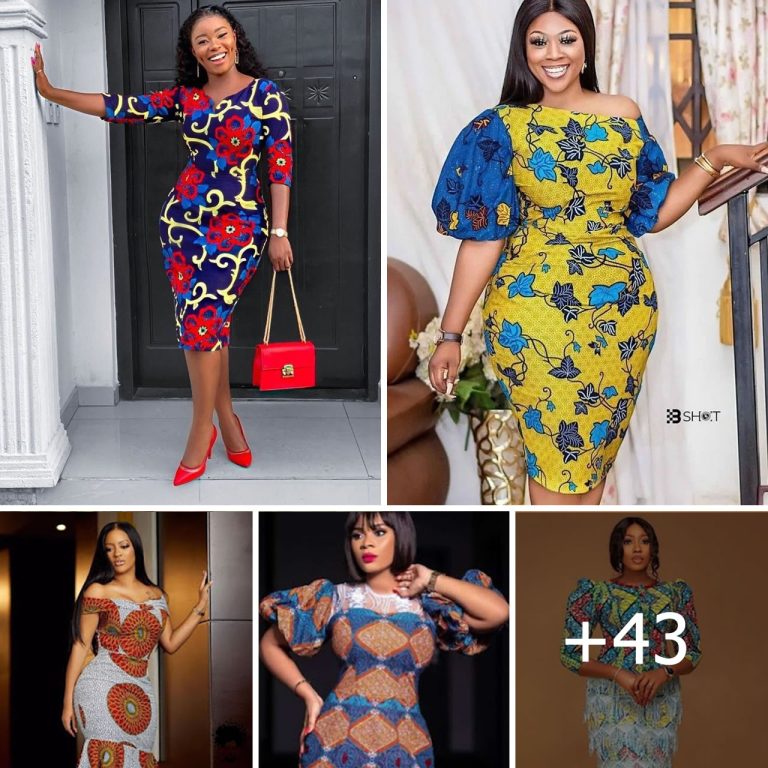 43 Elegant Ankara Bodycon Midi Gown Styles 2024