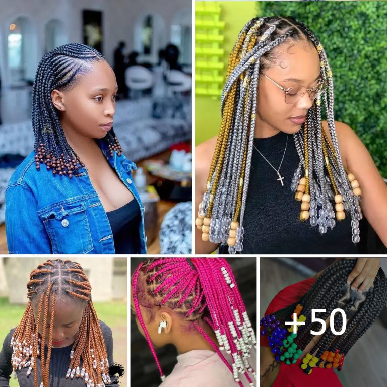 50 Box Braids with Beads for 2024 That Look Absolutely Fabulous