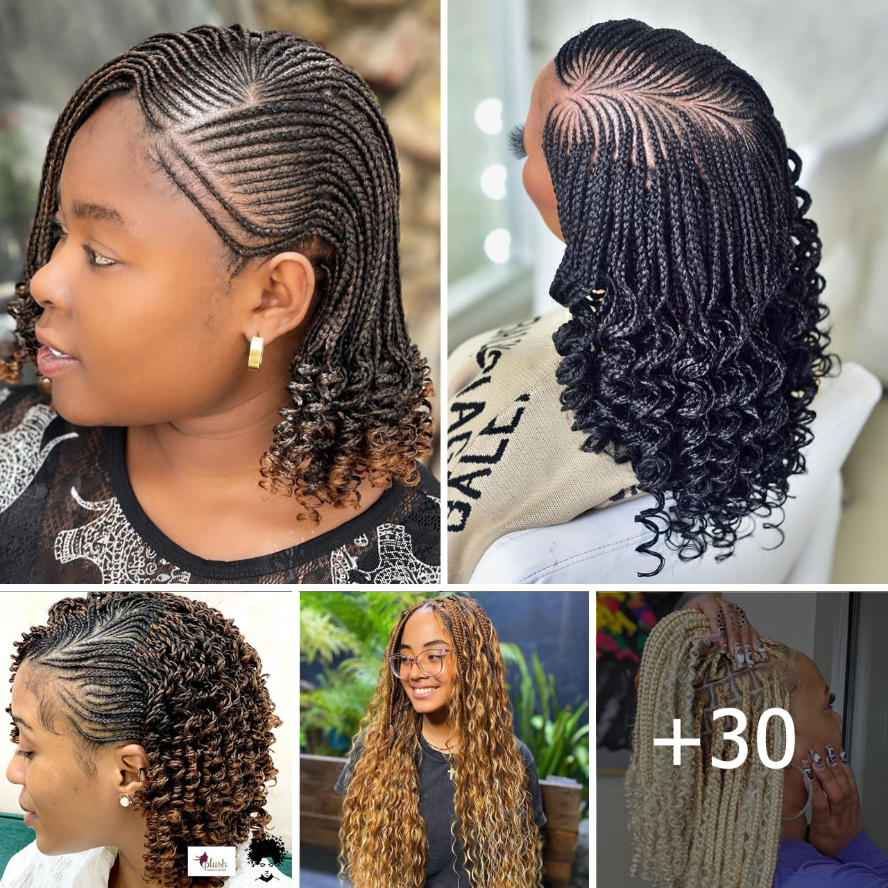 30 Braids with Curls to Give You a Funky, Chic Look