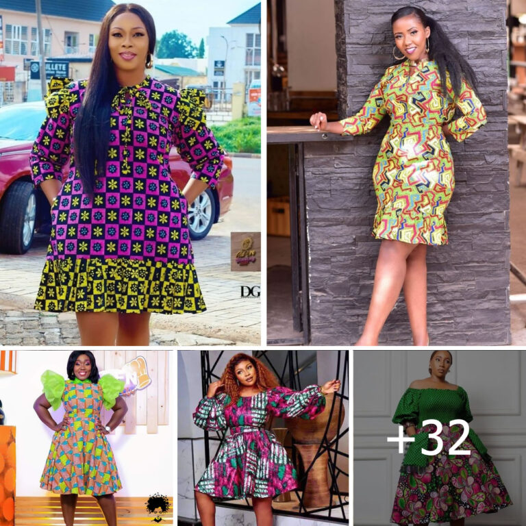 30+ Trendy Ankara Short Dress Styles For Stylish Moms.