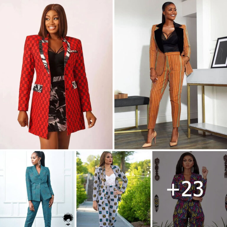Amazing Ways To Rock And Stylish Ladies Ankara Suits And Jackets.