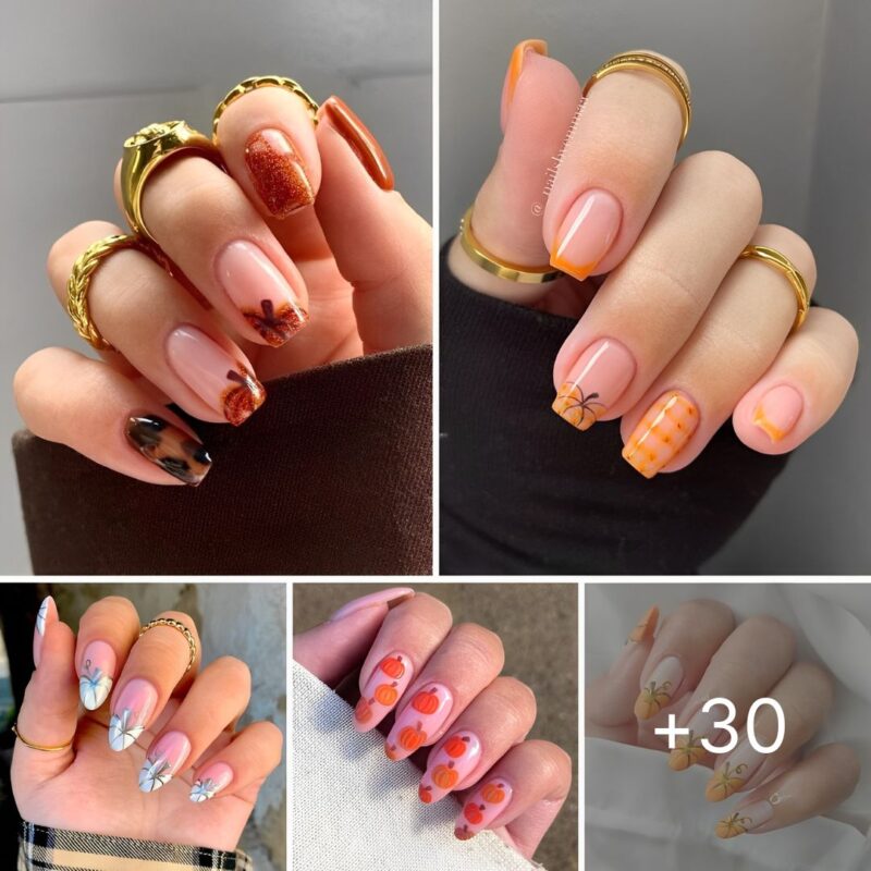 30+ Cute Pumpkin Nails For The Perfect Fall Mani!