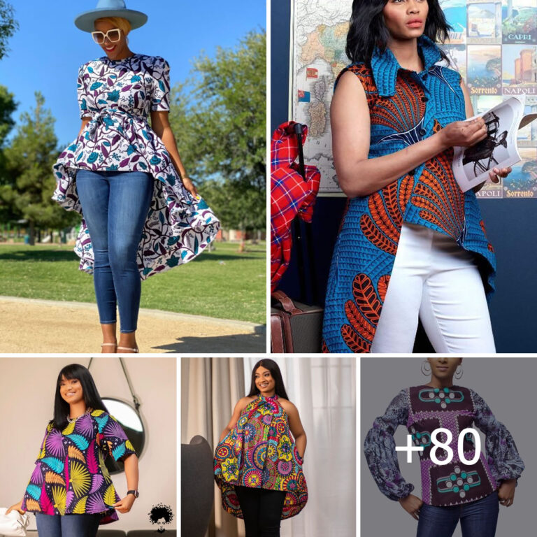 80 Eye-Catching Ankara Blouse Styles That Perfectly Complement Your Trousers