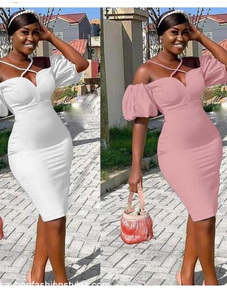 Styles for Plain Material Gowns in Nigeria