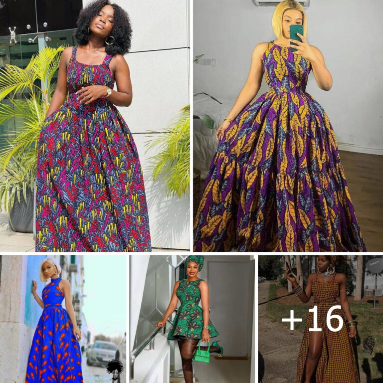 Ankara Sleeveless Gown Styles