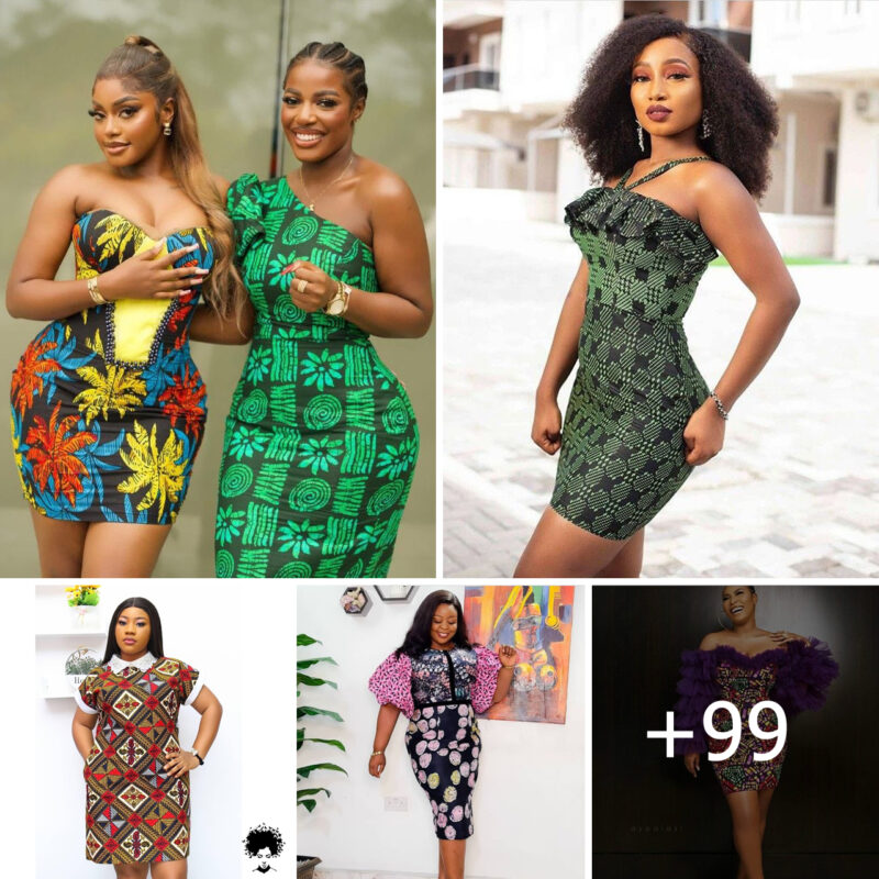 Ankara Straight Short Gown