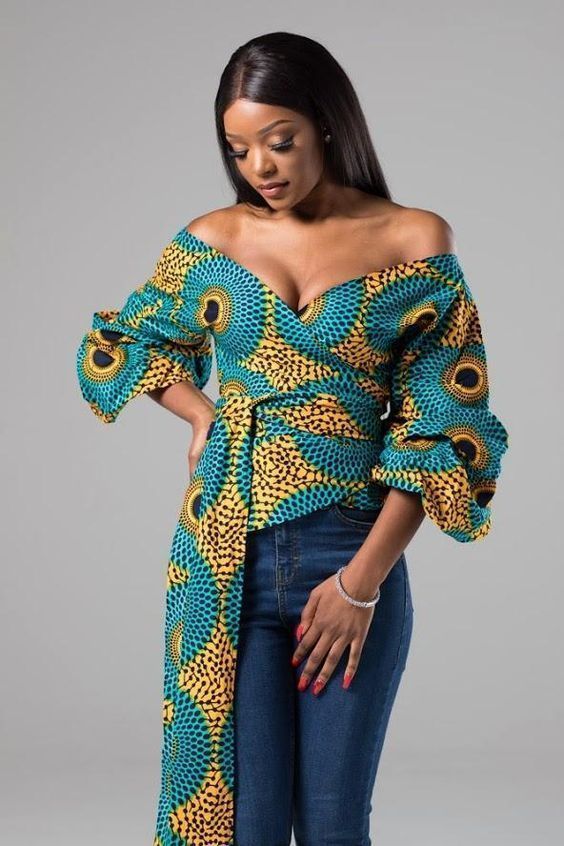 ankara wrap top styles