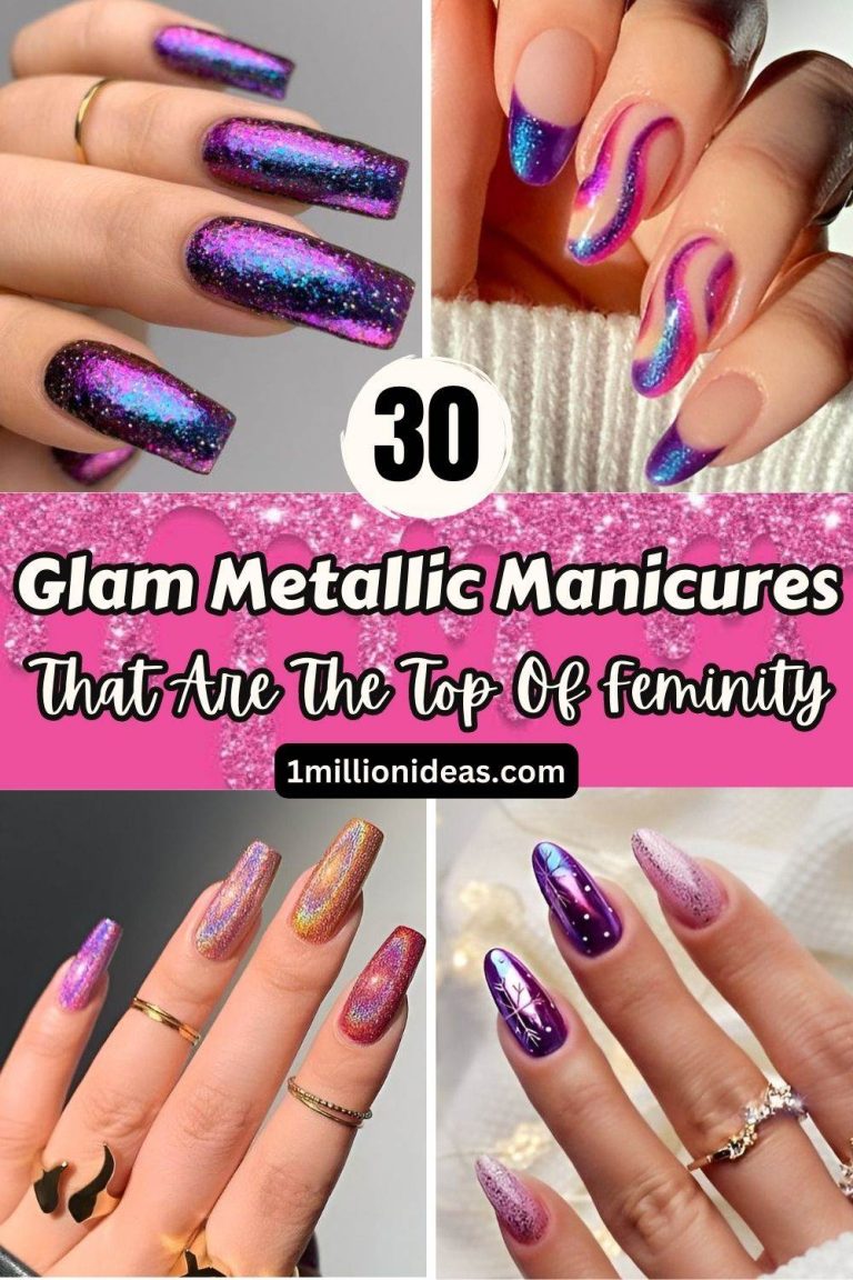 30 Glam Metallic Manicure Looks That Are The Top Of Feminity