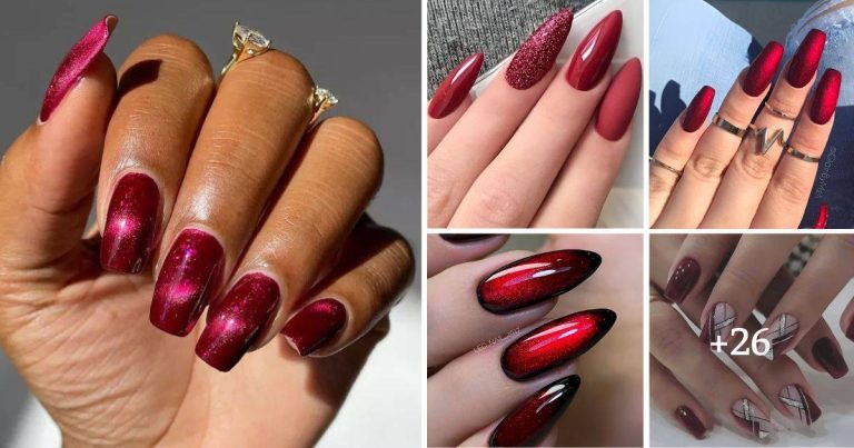 30 Sexy Dark Red Nails Perfect For Winter