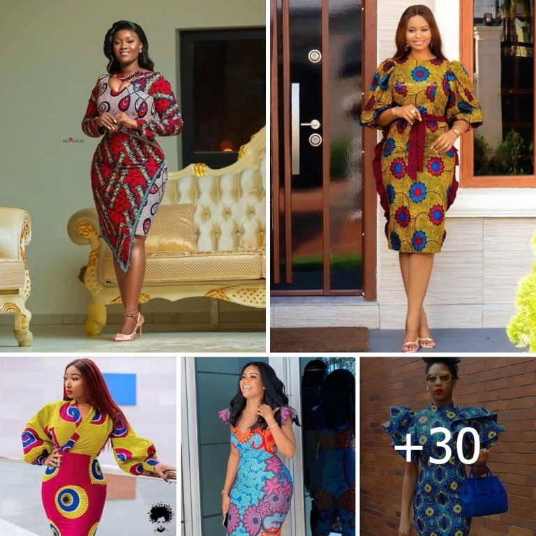 Classy African Print Sheath Dress Styles For Women 2024