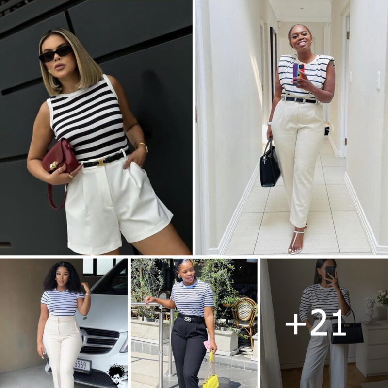 Stripe Your Fancy: The Chic Appeal of Women’s Striped Crew Neck Blouses in Ecru