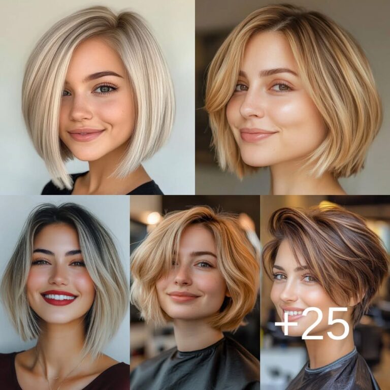 25 Beautiful Short Hairstyle for Round Faces