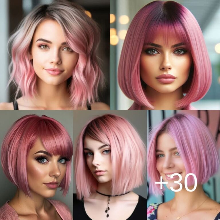 30 Beautiful Pink Hair Color Ideas